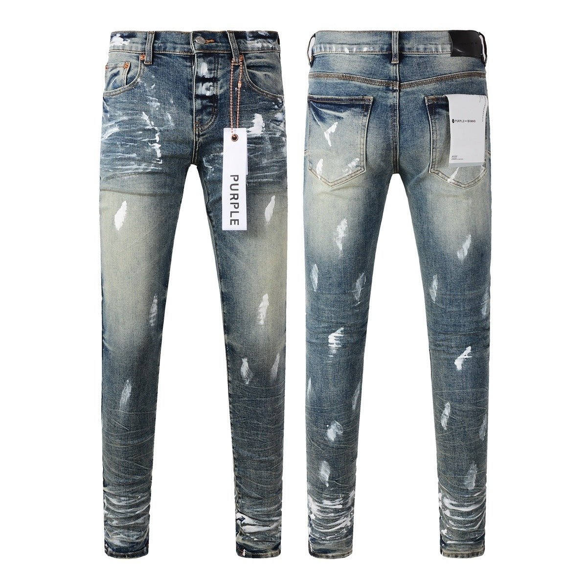 Jeans Slim Rotos Efecto Desgastado Hiphop