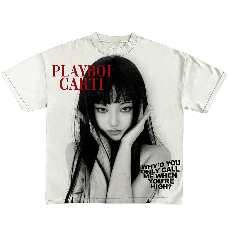 Nice one!Thousands of Xianxi Style fanatic friends!Playboi Carti hip-hop short-sleeved t-shirt