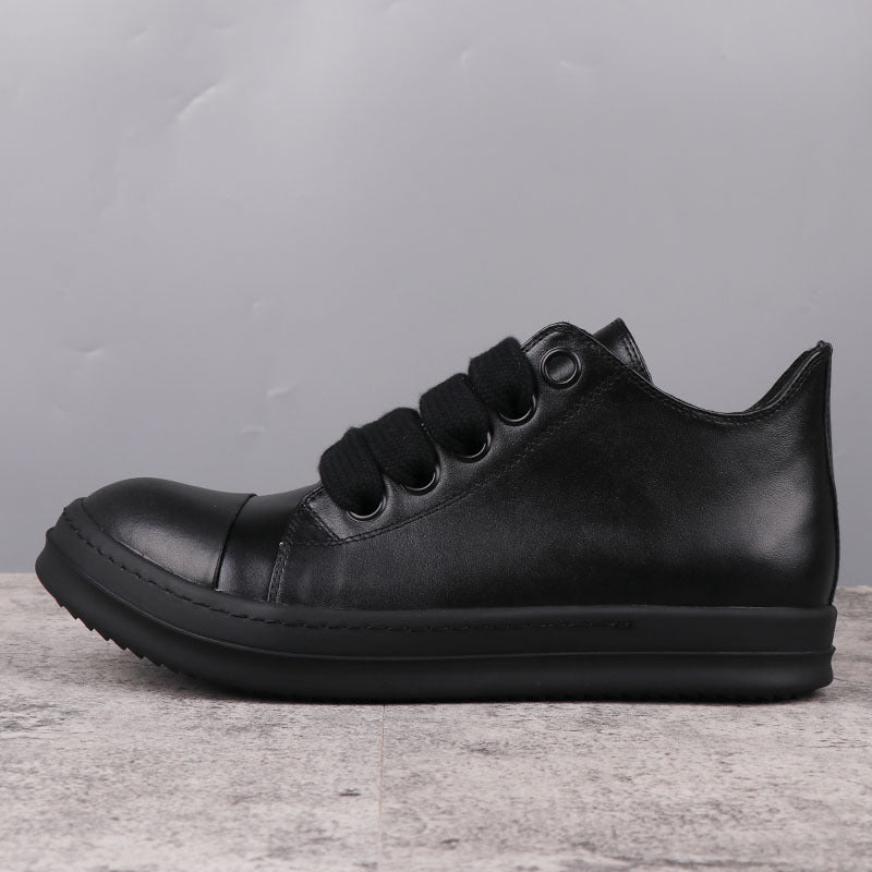 Rick Owens Thin Jumbolaces Low Black