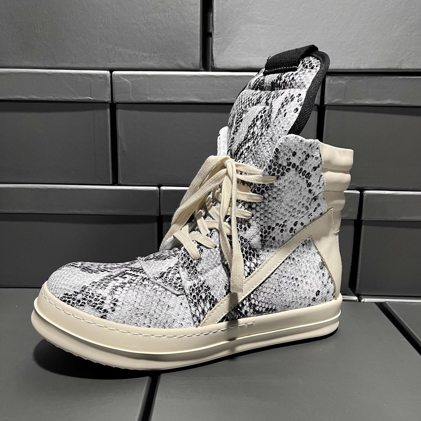 Rick Owens Geobasket Chrome Hearts Reptile