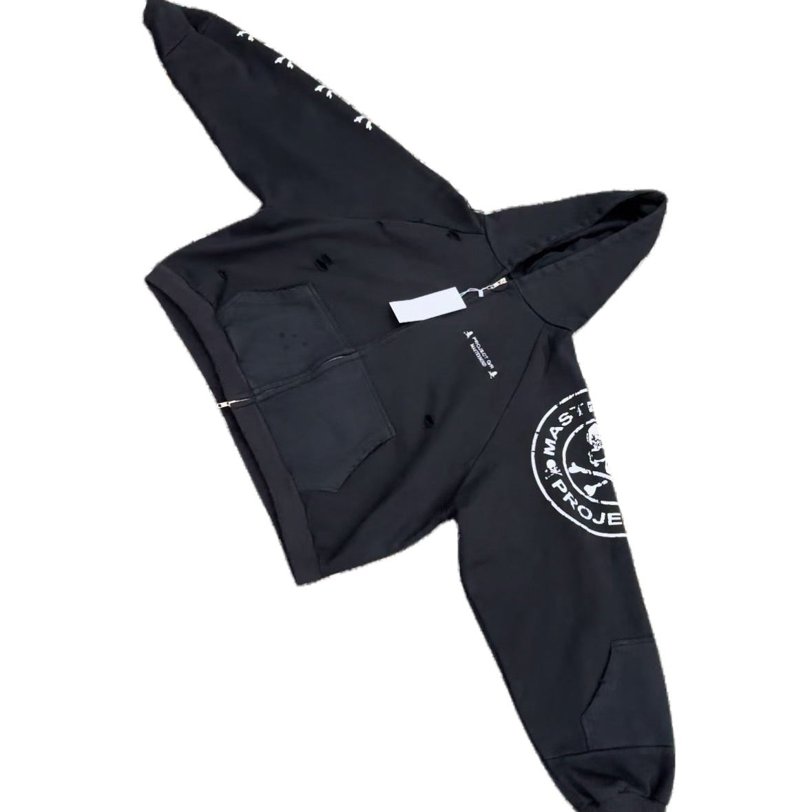Mastermind Project Bat Cut Skulled Hoodie