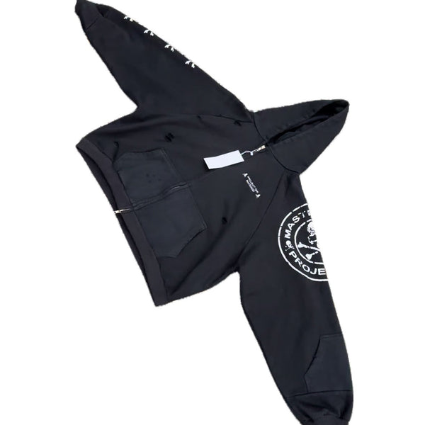 Mastermind Project Bat Cut Skulled Hoodie