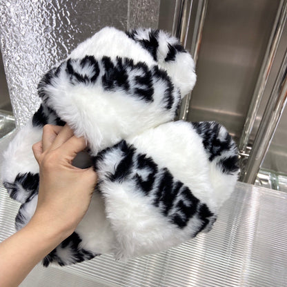 Balenciaga Fur Slide Sandals