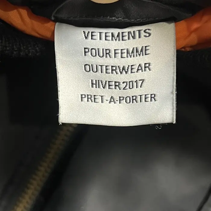 Vetements TFD Black Bomber