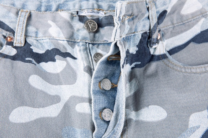 Vetements Cammo Blue Pants