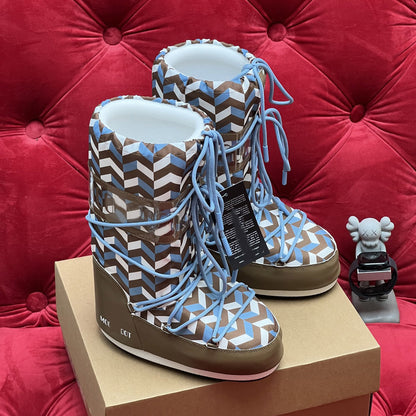 Botas de Nieve con Cordones y Forro de Piel
