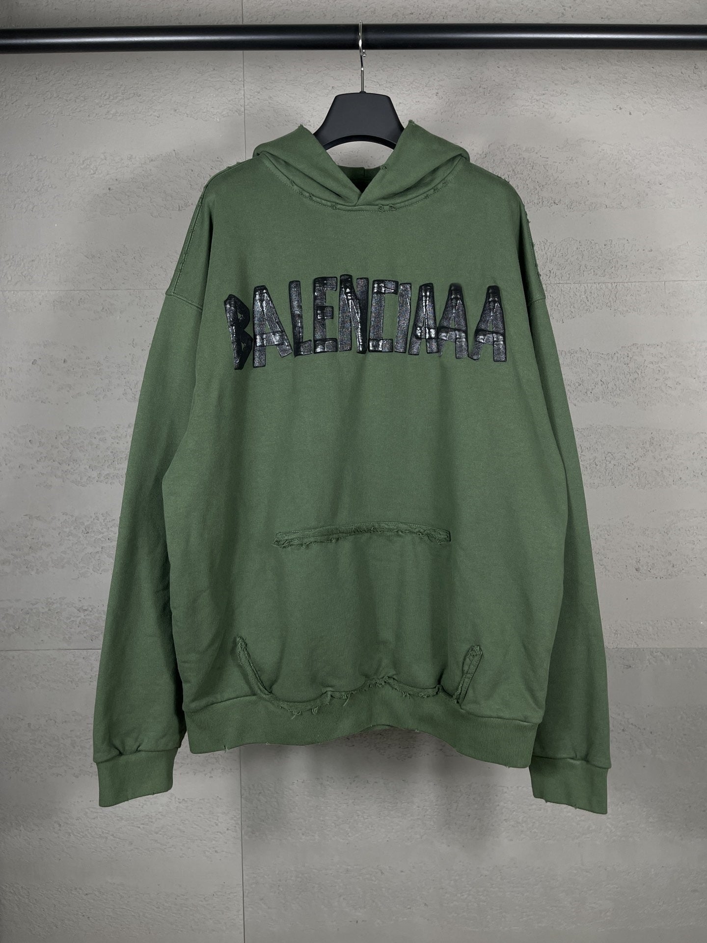 B家 Sudadera con Capucha Efecto Lavado Desgastado