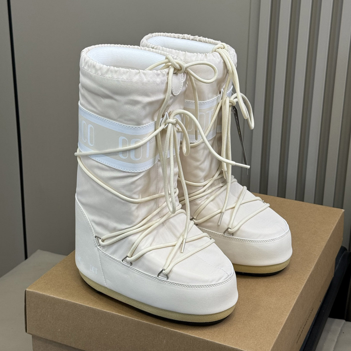 Botas de Nieve con Cordones y Forro de Piel