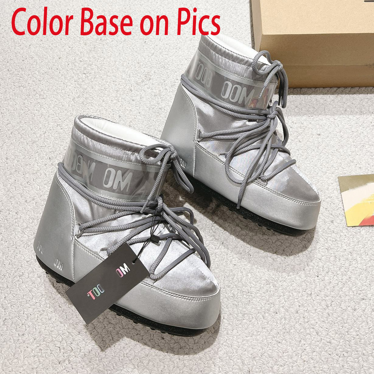 Botas de Nieve de Plataforma con Forro de Piel para Mujer