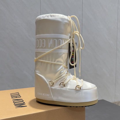 Botas de Nieve con Cordones y Forro de Piel