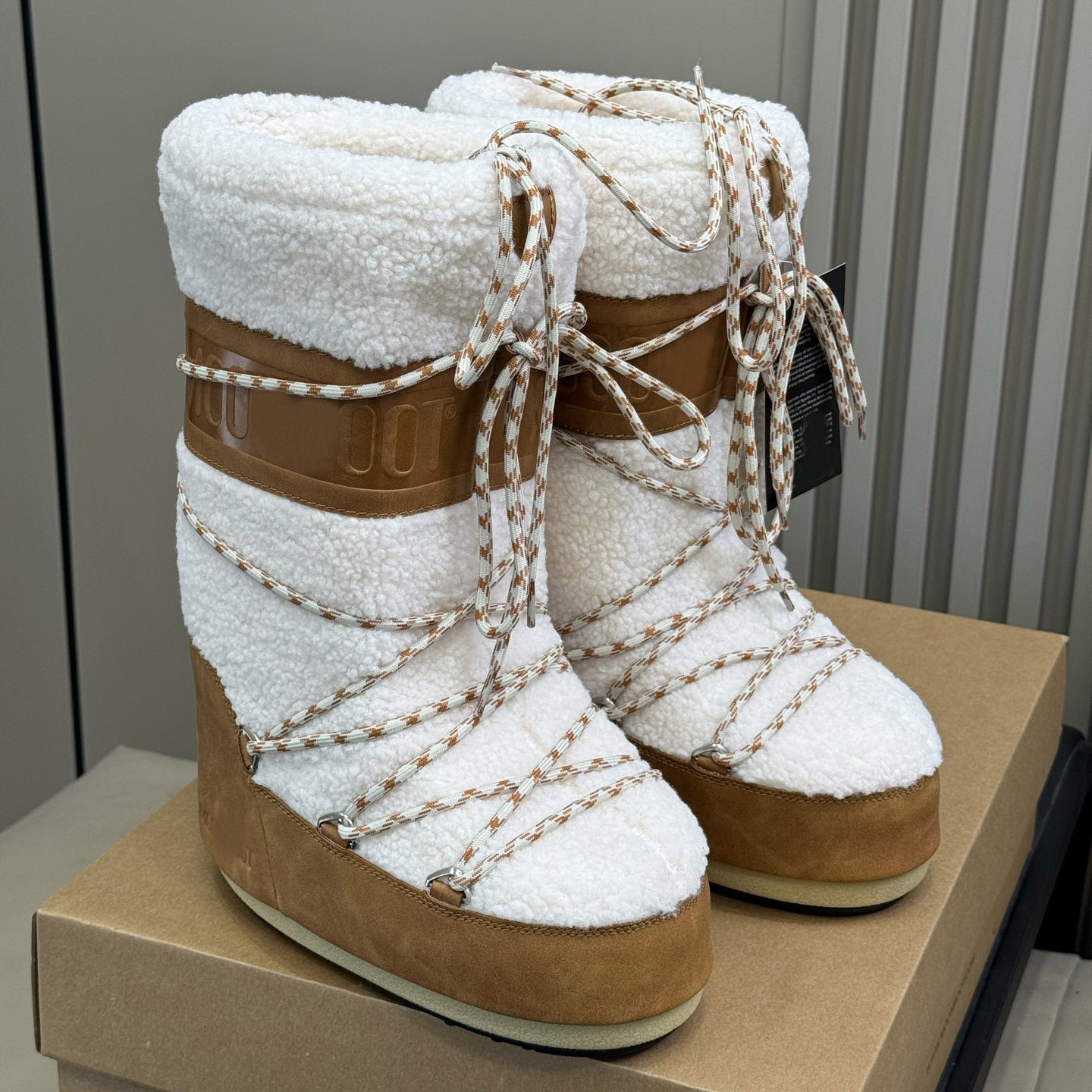 Botas de Nieve con Cordones y Forro de Piel