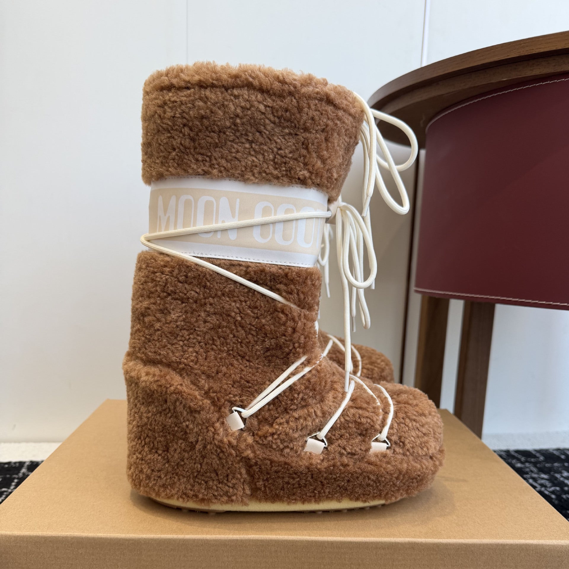 Botas de Nieve con Cordones y Forro de Piel