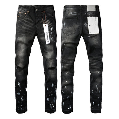 Jeans Slim Rotos Efecto Desgastado Hiphop