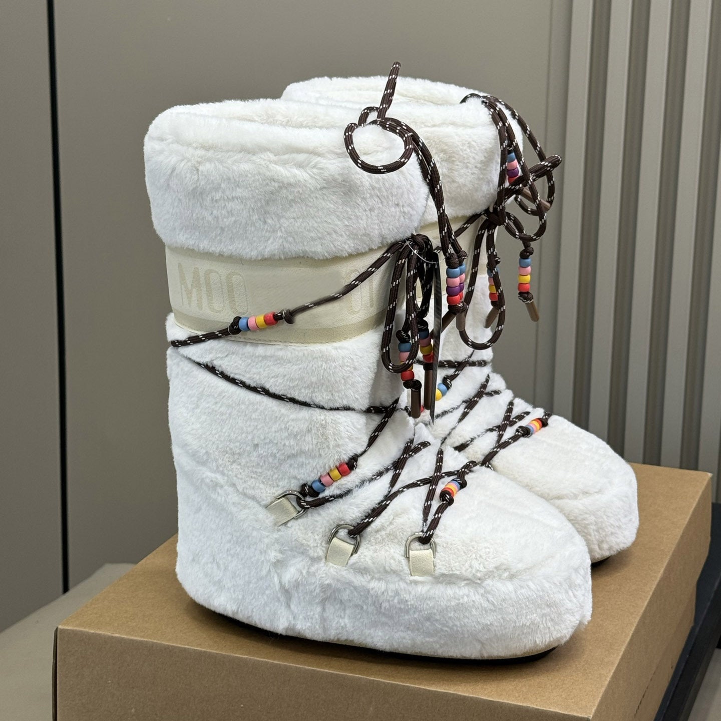 Botas de Nieve con Cordones y Forro de Piel