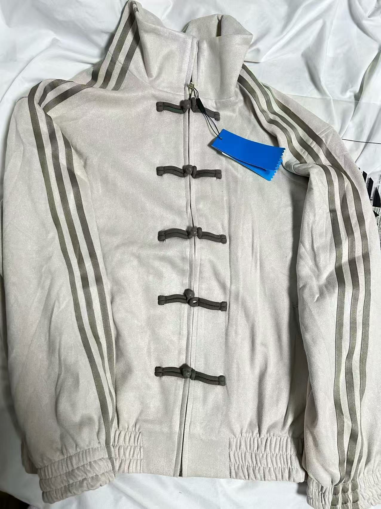 New Chinese Style Suede Unisex Stand Collar Jacket