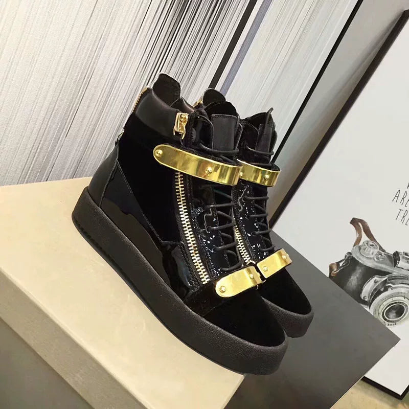 Mujer Botines Cremallera Plana Tachas