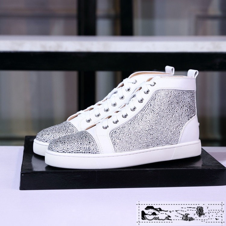 Zapatillas Altas Hombre Cuero Estrás