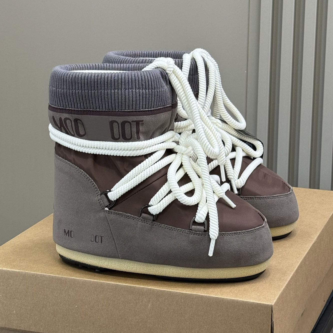 Botas de Nieve de Plataforma con Forro de Piel para Mujer