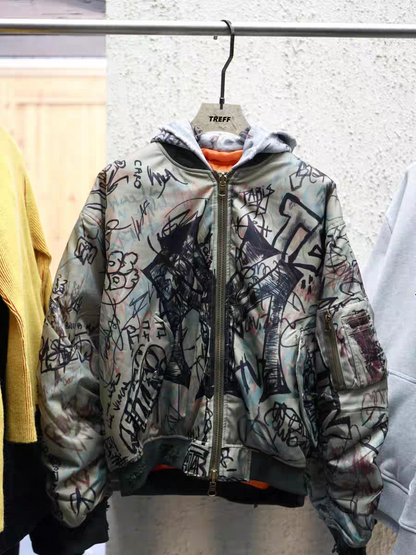 Mowalola Bomber Graffiti Hooded