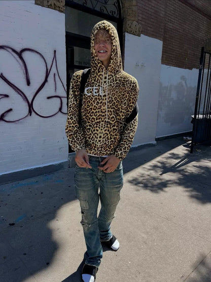 Celine Leopard Hoodie