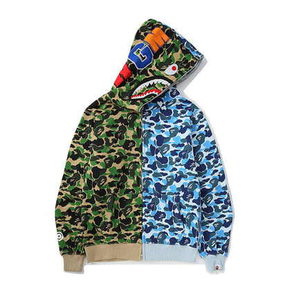Sudadera con Capucha de Tiburón Bordada 1:1 Estilo Callejero