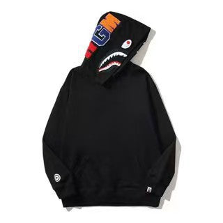Sudadera con Capucha de Tiburón Bordada 1:1 Estilo Callejero
