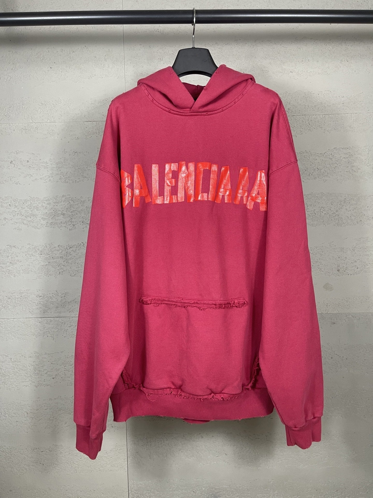 B家 Sudadera con Capucha Efecto Lavado Desgastado
