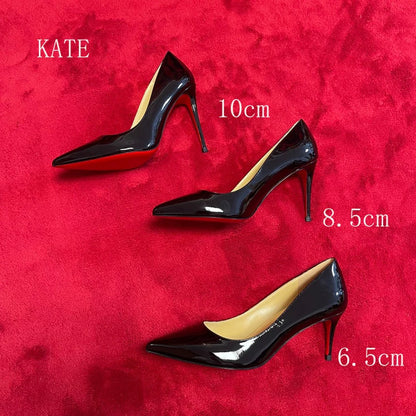 Tacón Rojo Clásico KATE Punta Fina Mujer Zapatos Boda
