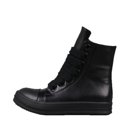 Rick Owens Ramones Jumbolace Black Leather
