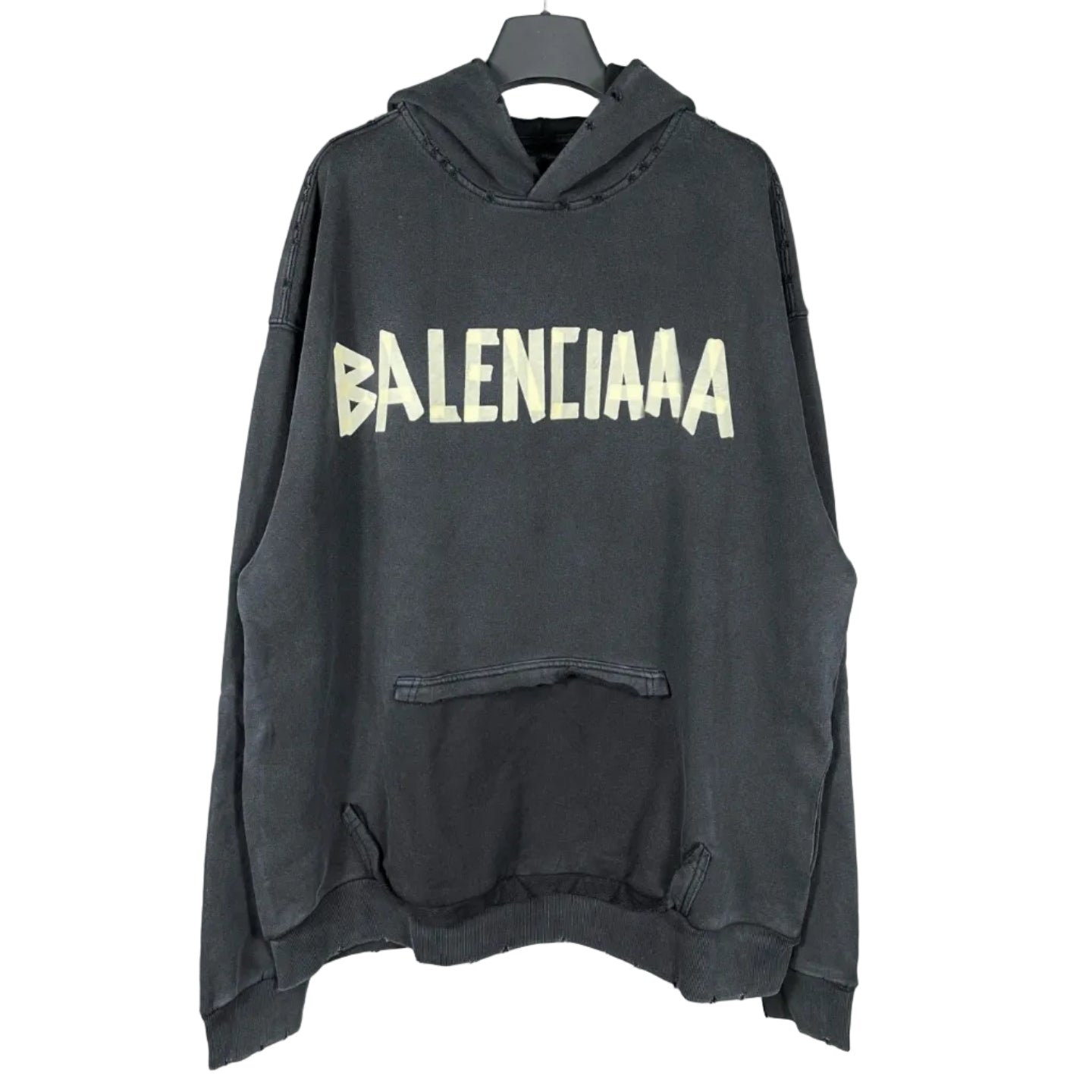 B家 Sudadera con Capucha Efecto Lavado Desgastado