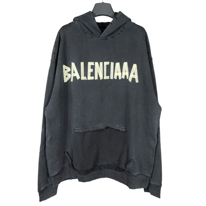 B家 Sudadera con Capucha Efecto Lavado Desgastado