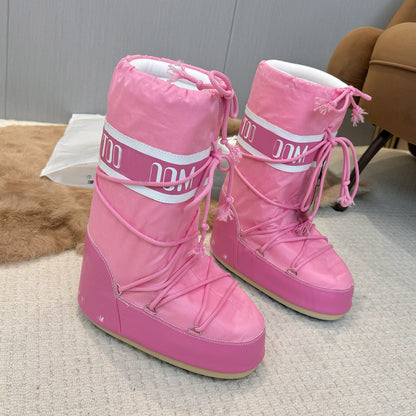 Botas de Nieve con Cordones y Forro de Piel