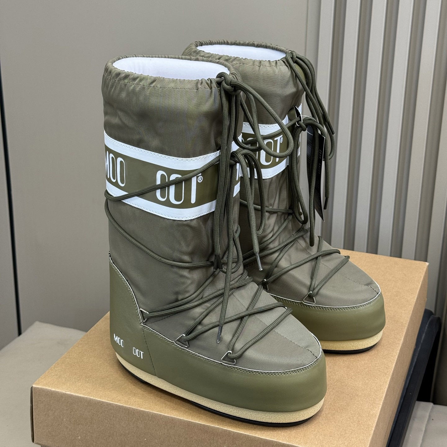 Botas de Nieve con Cordones y Forro de Piel