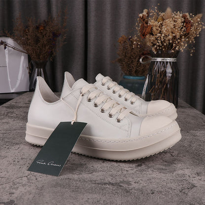 Rick Owens Ramones Low White Leather