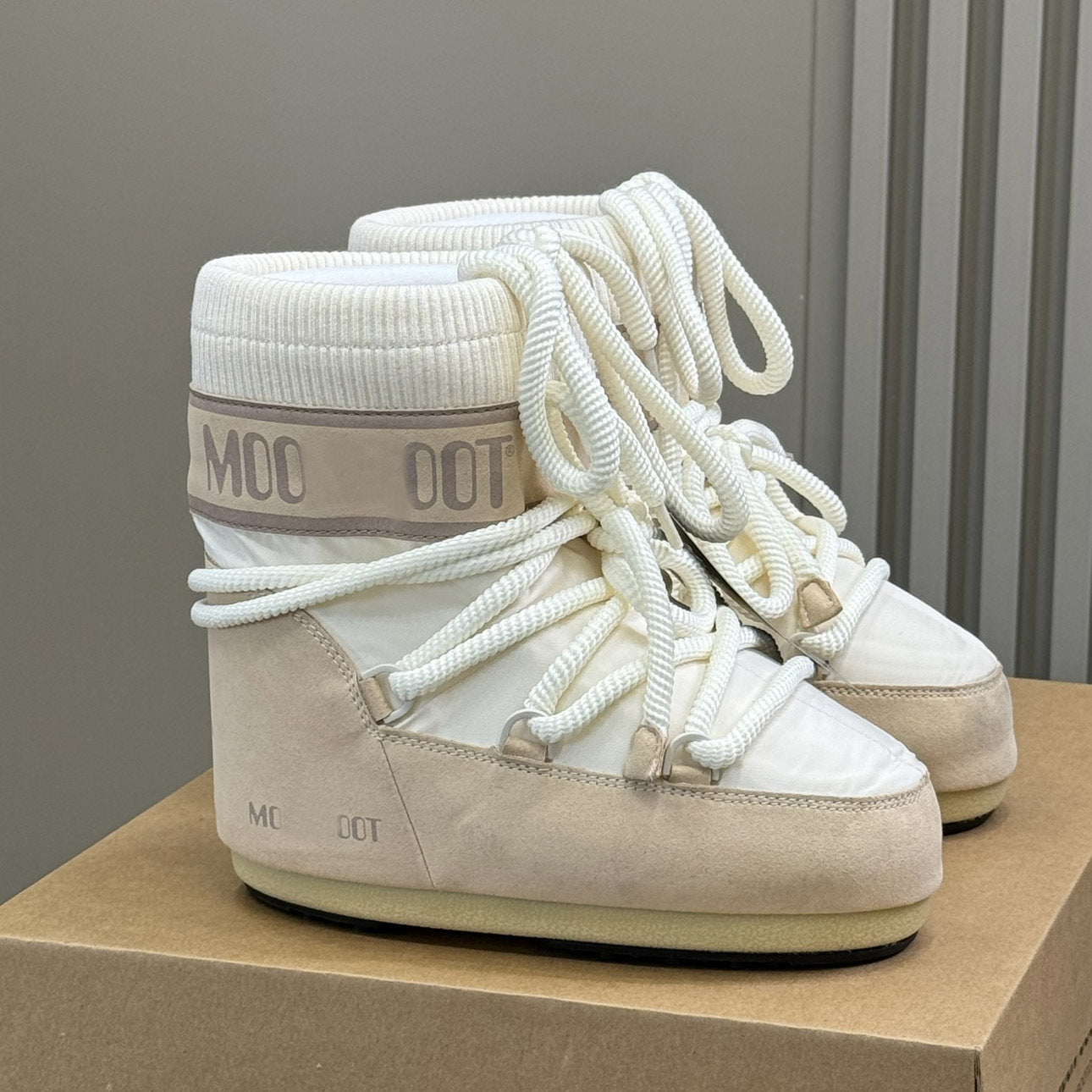 Botas de Nieve de Plataforma con Forro de Piel para Mujer