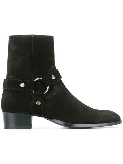 Martens, demi-season suede chelsea, leather fashionable headband English style pointed-toe, European style