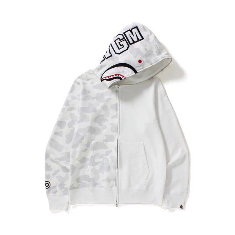 Sudadera con Capucha de Tiburón Bordada 1:1 Estilo Callejero