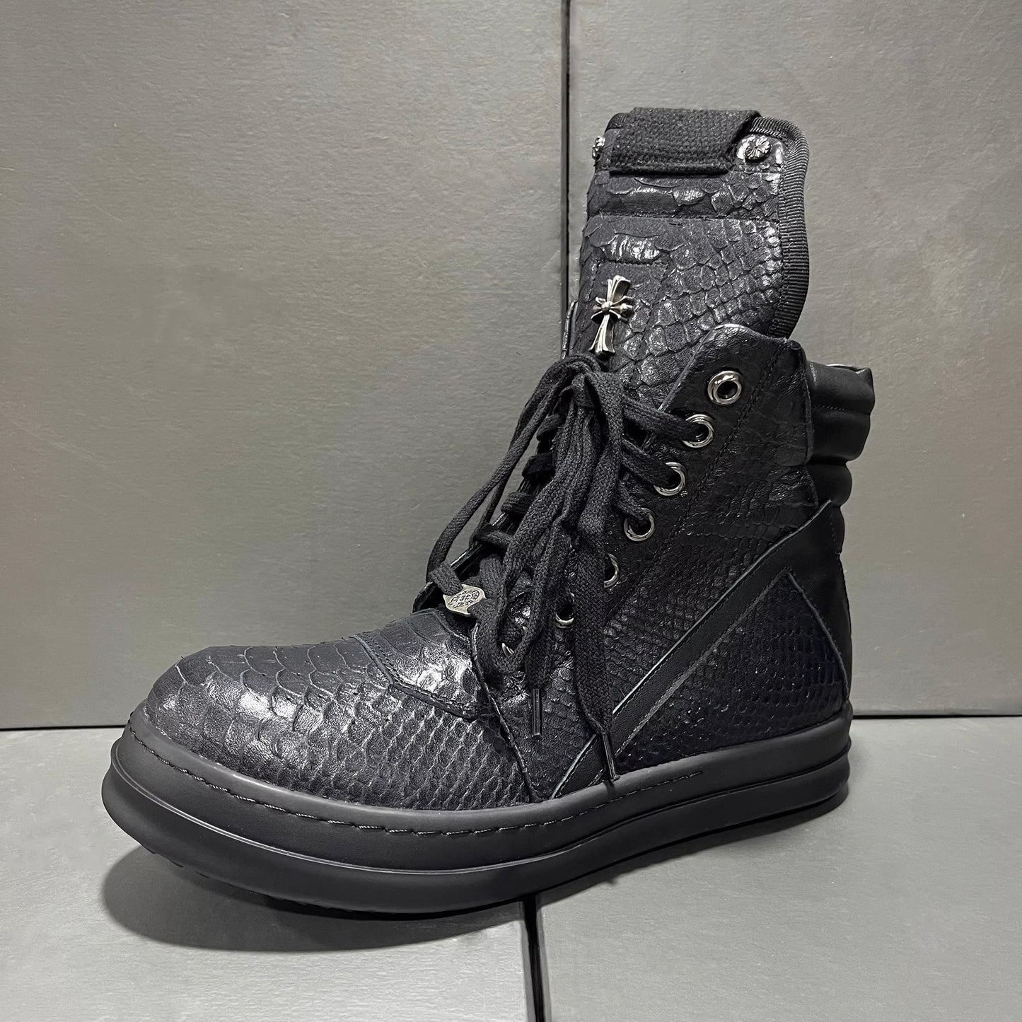 Rick Owens Geobasket Chrome Hearts Reptile