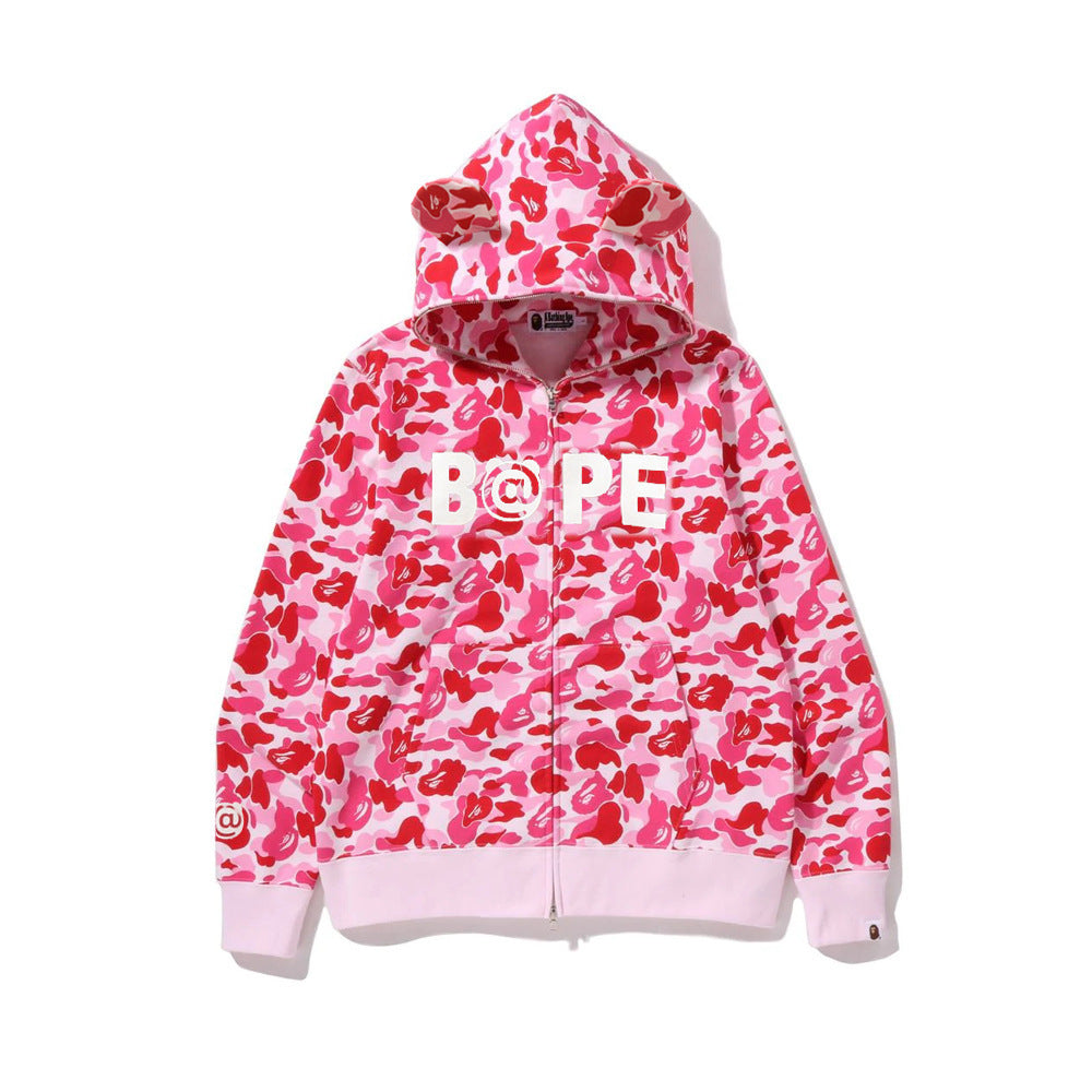 Sudadera con Capucha de Tiburón Bordada 1:1 Estilo Callejero