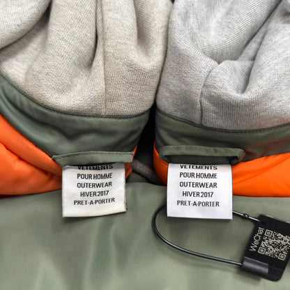 Vetements Green Gray Hooded