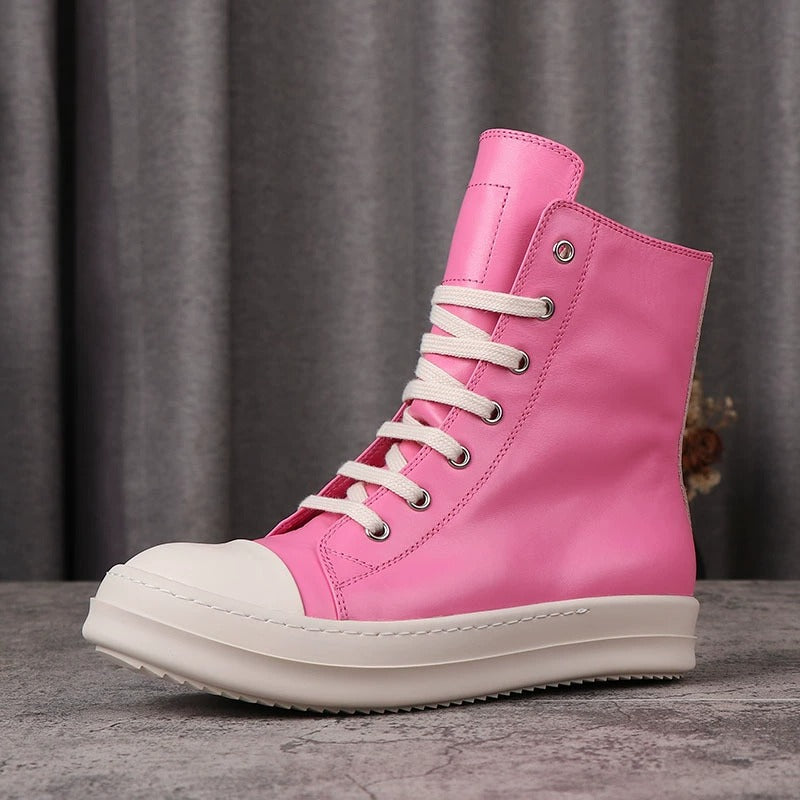 Rick Owens Ramones Leather Pink