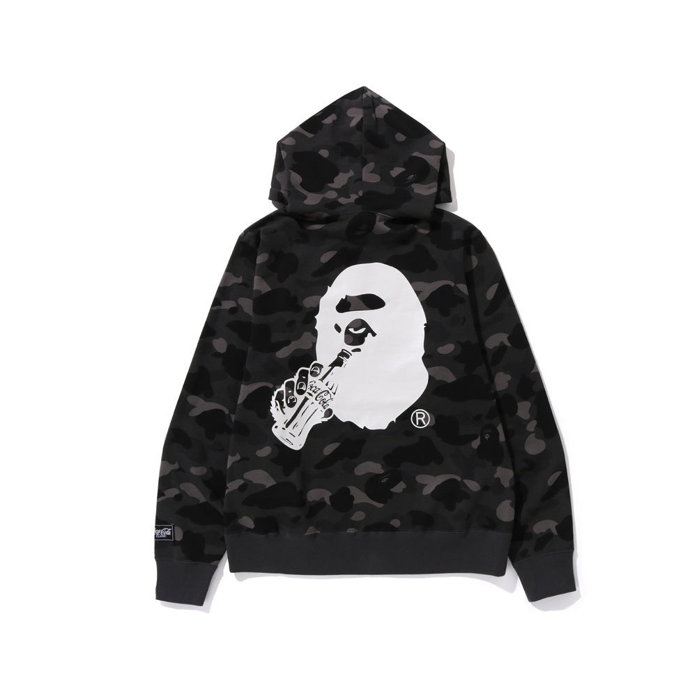 Sudadera con Capucha de Tiburón Bordada 1:1 Estilo Callejero