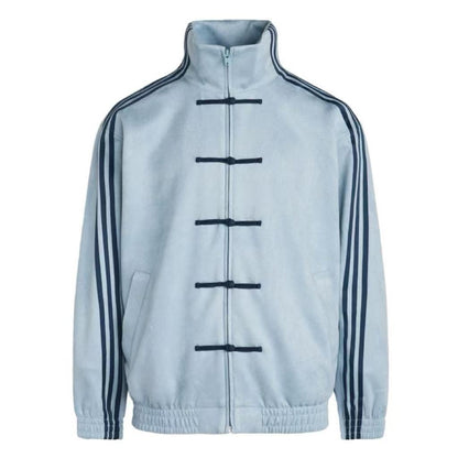 New Chinese Style Suede Unisex Stand Collar Jacket