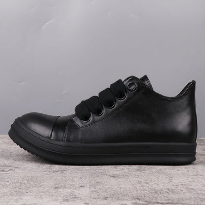Rick Owens Thin Jumbolaces Low Black