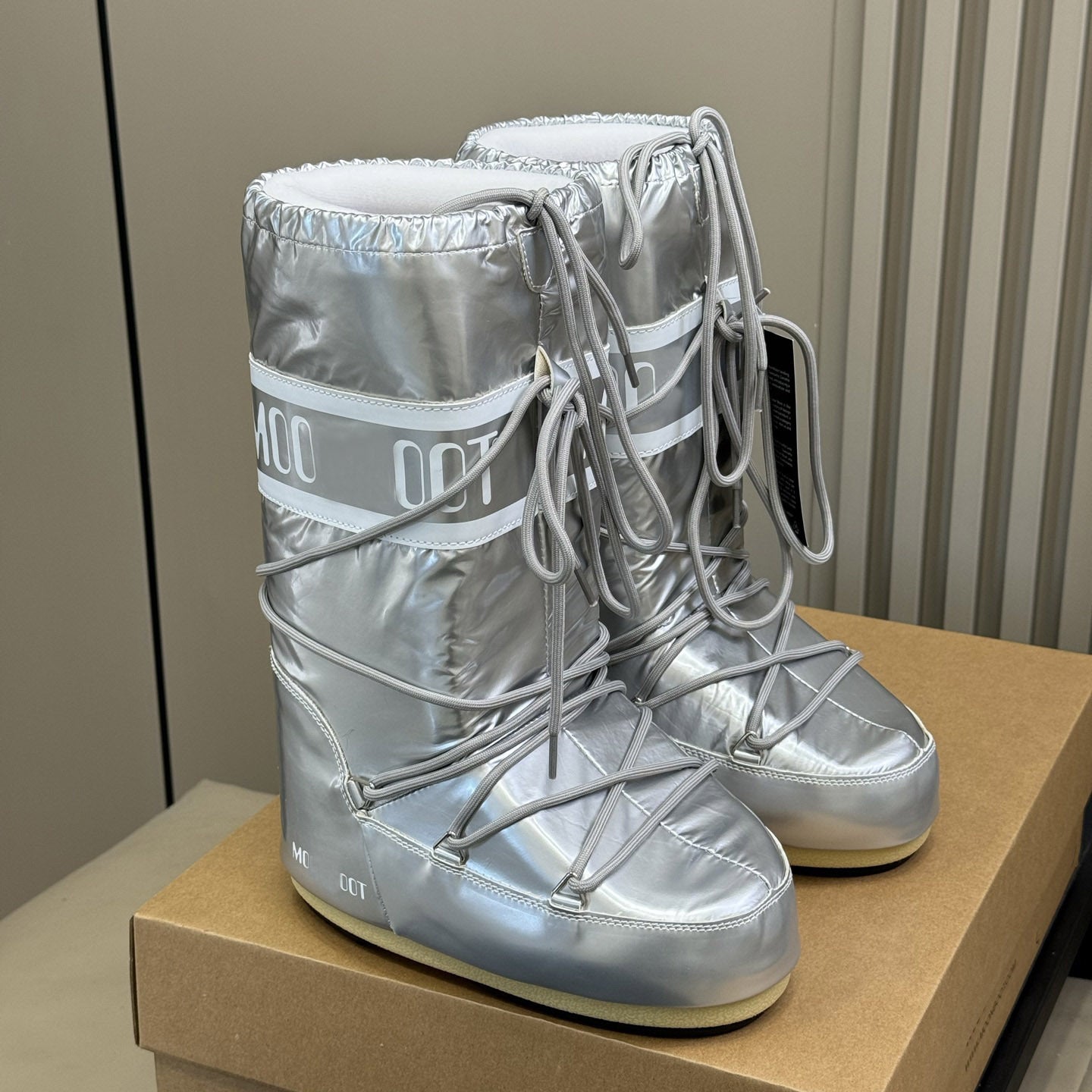 Botas de Nieve con Cordones y Forro de Piel