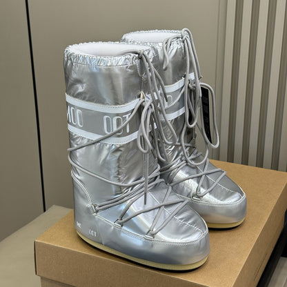 Botas de Nieve con Cordones y Forro de Piel