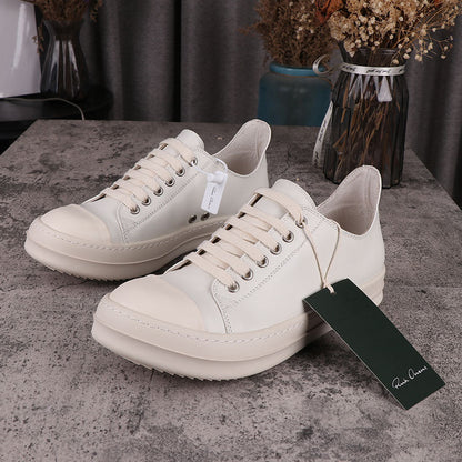 Rick Owens Ramones Low White Leather