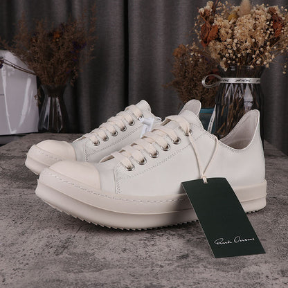 Rick Owens Ramones Low White Leather