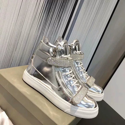 Mujer Botines Cremallera Plana Tachas