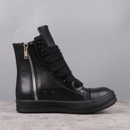 Rick Owens Ramones Jumbolace Black Leather